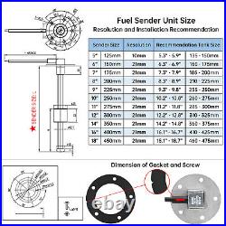 100mm-1000mm Marine Boat Water Level Sending Unit Tank Sender Sensor 0-190ohms