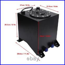 10L Fuel Cell Gas Tank With Cap Level Sender Aluminum Alloy Race Fuel Tank For