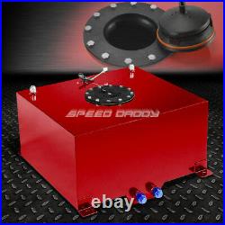 10 Gallon Red Coated Aluminum Fuel Cell Gas Tank+level Sender+45° Fast Fill Neck