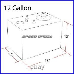 12 Gallon/45l Top-feed Aluminum Fuel Cell Gas Tank+level Sender+45 Filler Neck