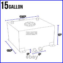 15 Gallon/57l Lightweight Blue Coat Aluminum Race Fuel Cell Tank+level Sender