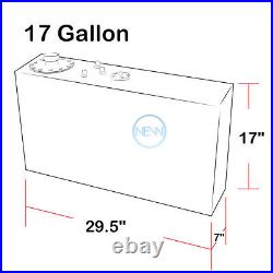 17 Gallon/64l Aluminum Light Slim Fuel/gas Tank Cell+level Sender+neck Top-feed