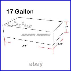 17 Gallon/64l Top-feed Aluminum Fuel Cell Gas Tank+level Sender+45° Filler Neck
