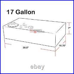 17 Gallon Lightweight Full Aluminum Gas Fuel Cell Tank+level Sender 29.5x7x17