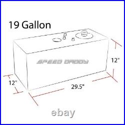 19 Gallon/72l Top-feed Aluminum Racing/drift Fuel Cell Gas Tank+cap+level Sender
