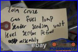 2019 Chevrolet Cruze Gas Fuel Pump Petrol Sender Sending Unit Level Sensor 19