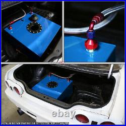 20 Gallon Blue Aluminum Fuel Cell Gas Tank+cap+level Sender+nylon Oil Feed Kit
