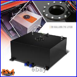 20 Gallon Lightweight Aluminum Coated Fuel Cell/Gas Tank+Level Sender Black Cap