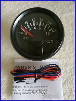 4 Gauge Set with senders Fuel Level Water Temperature Volts Oil Pressure 2/52mm