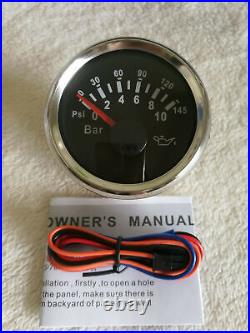 52mm 4 Gauge Set With Sender Fuel Level Water Temp Volt Oil Pressure Black 9-32V 52mm 4 Gauge Set With Sender Fuel Level Water Temp Volt Oil Pressure Black 9-32V
