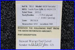 Aerostar 601P Stewart Warner Fuel Level Sender Assembly (Volts 12)